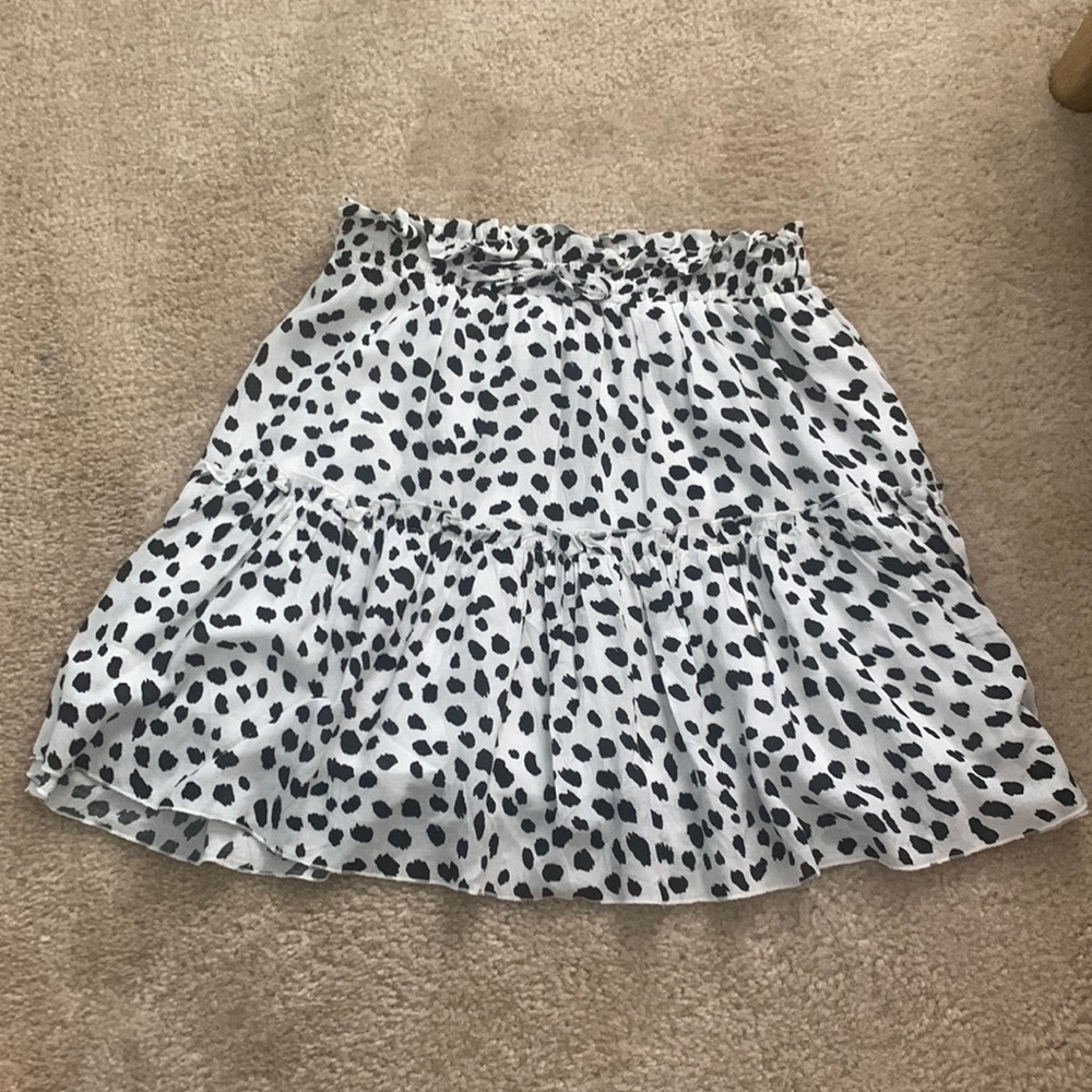 Black and white animal print skirt